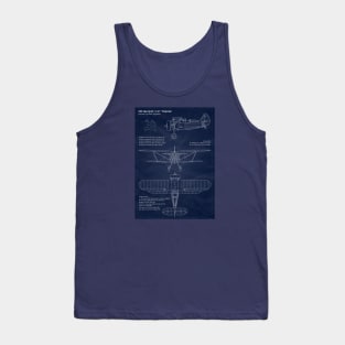 Polikarpov I15 Chaika Blueprint Tank Top